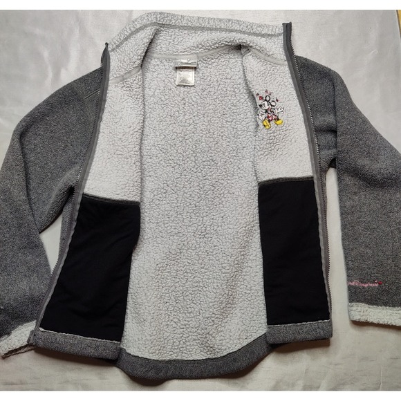Mickey & Minnie Love Walt Disney World Women Small Full-Zip Gray Fleece Jacket - Picture 2 of 12